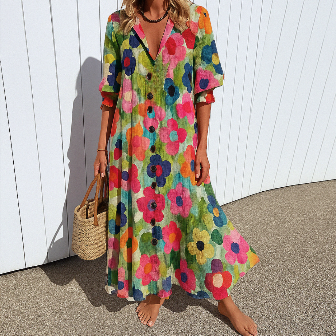 Talina – Elegancka sukienka wyszczuplająca w stylu boho