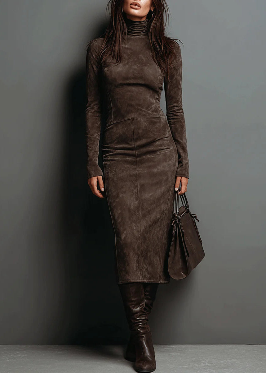 Sara ~  Zamszowa Sukienka Midi