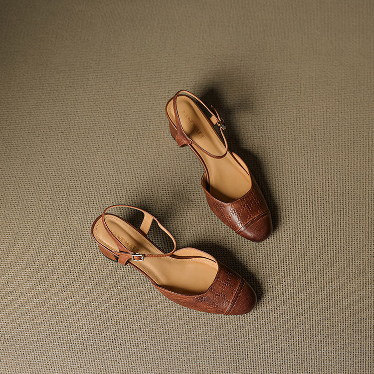 Szykowne Szpilki z Prawdziwej Skóry Valery