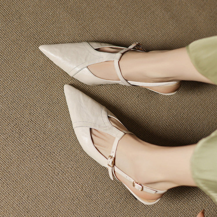 Czarne Skórzane Szpilki Autentyczne