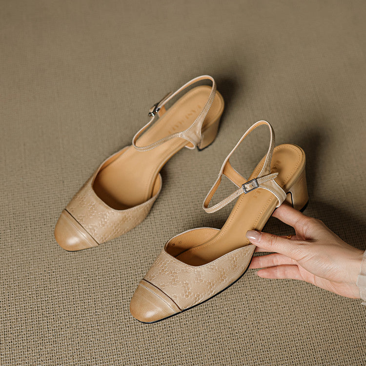 Szykowne Szpilki z Prawdziwej Skóry Valery