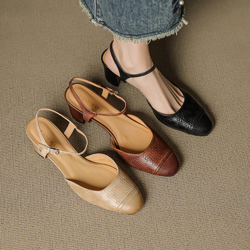 Szykowne Szpilki z Prawdziwej Skóry Valery