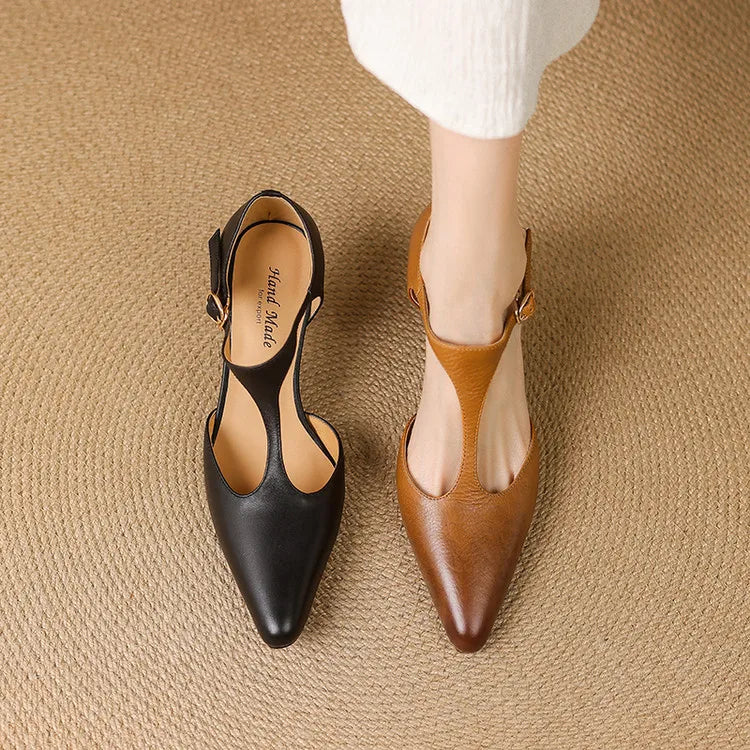 Szpilki z naturalnej skóry Triana