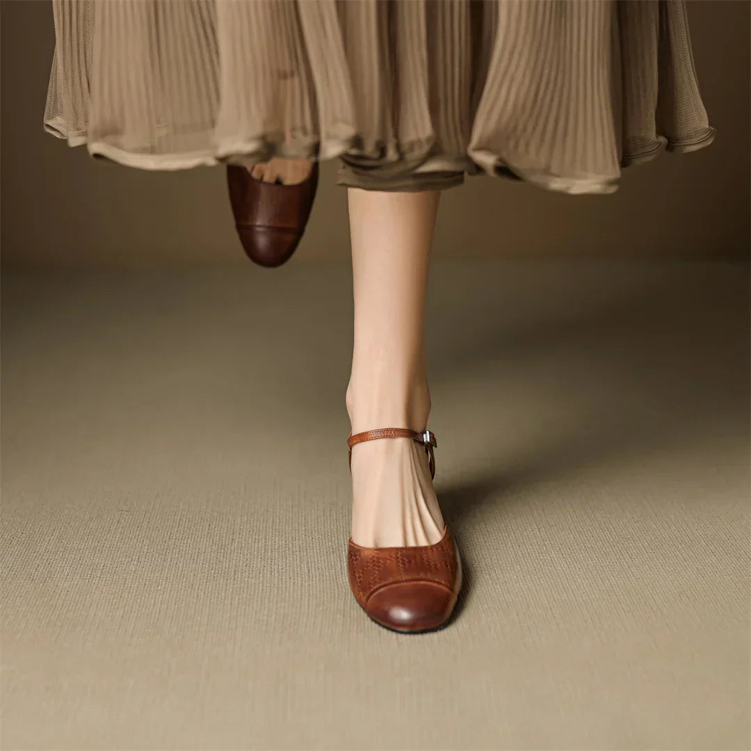 Szykowne Szpilki z Prawdziwej Skóry Valery