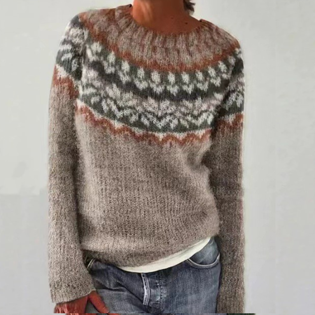Olivia | Vintage Islandzki Sweter z Wełny