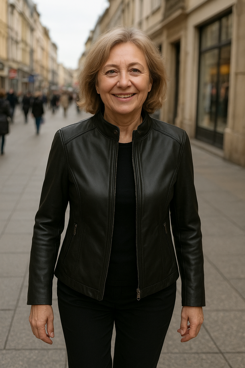 Romina | Damska skórzana kurtka casual